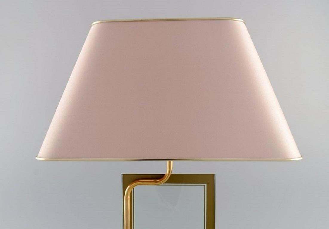 Le Dauphin, France, "La Pomme" Table Lamp In Clear Art Glass And Brass photo buy