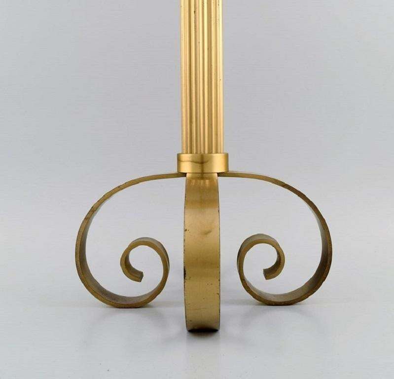 Ivar ålenius Björk For Ystad Metal, Two Colossal Brass Floor Candlesticks photo 1763.0