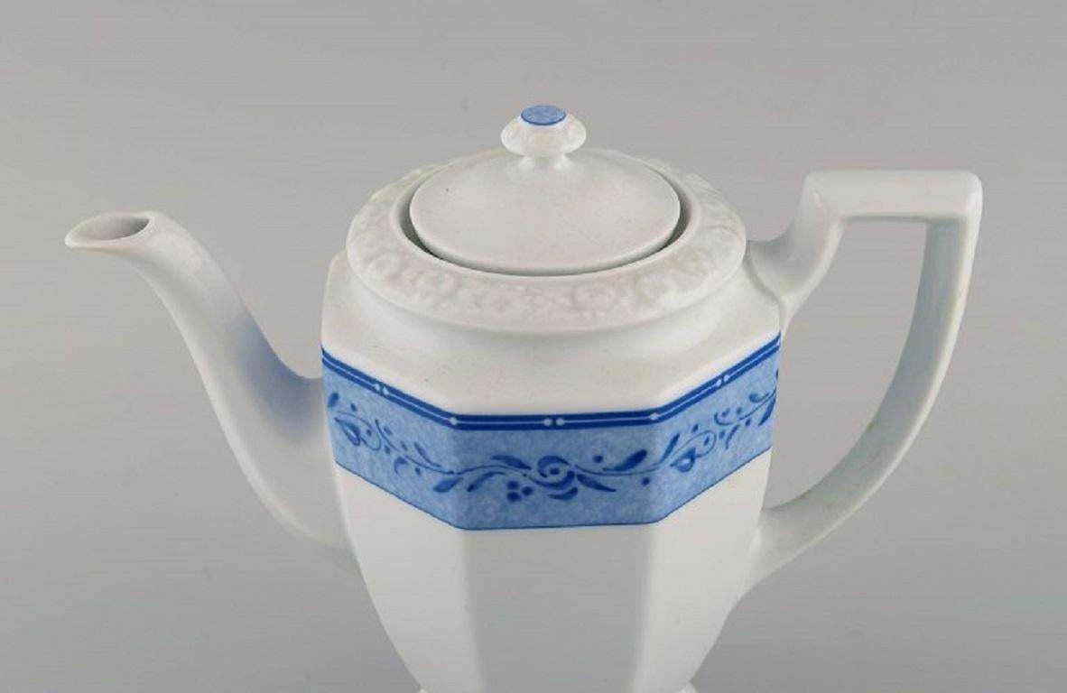 Rosenthal Classic Coffee Service For 10 People In Porcelain With Blue Ribbon photo for sale