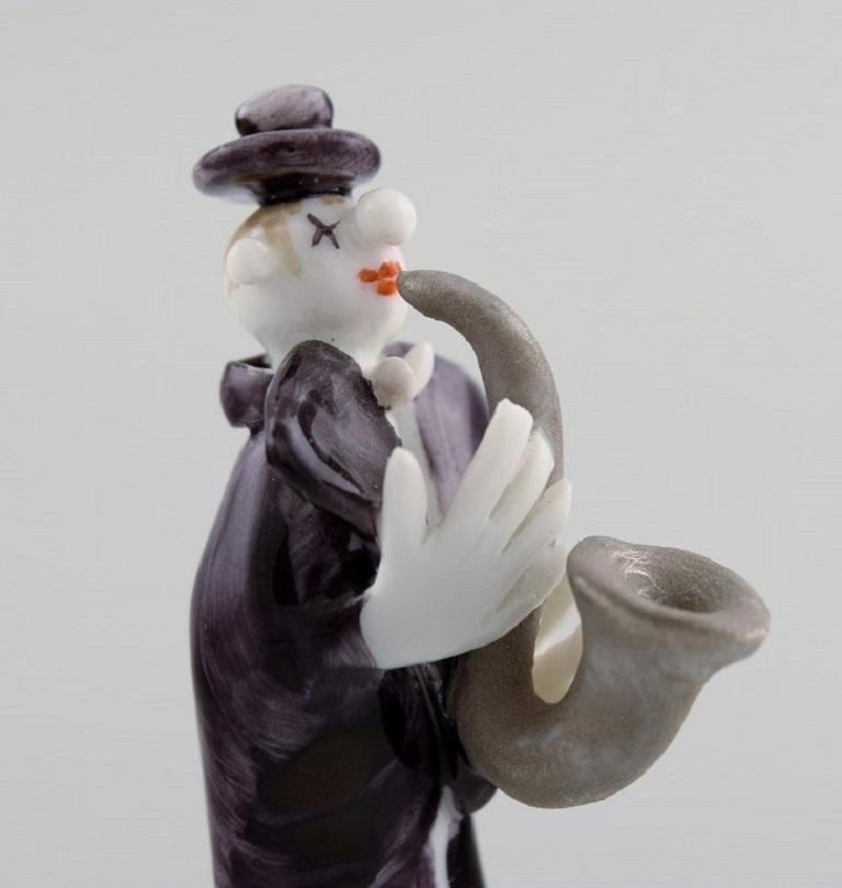 Peter Strang For Meissen, Figure In Hand Painted Porcelain, Saxophonist photo vinterior