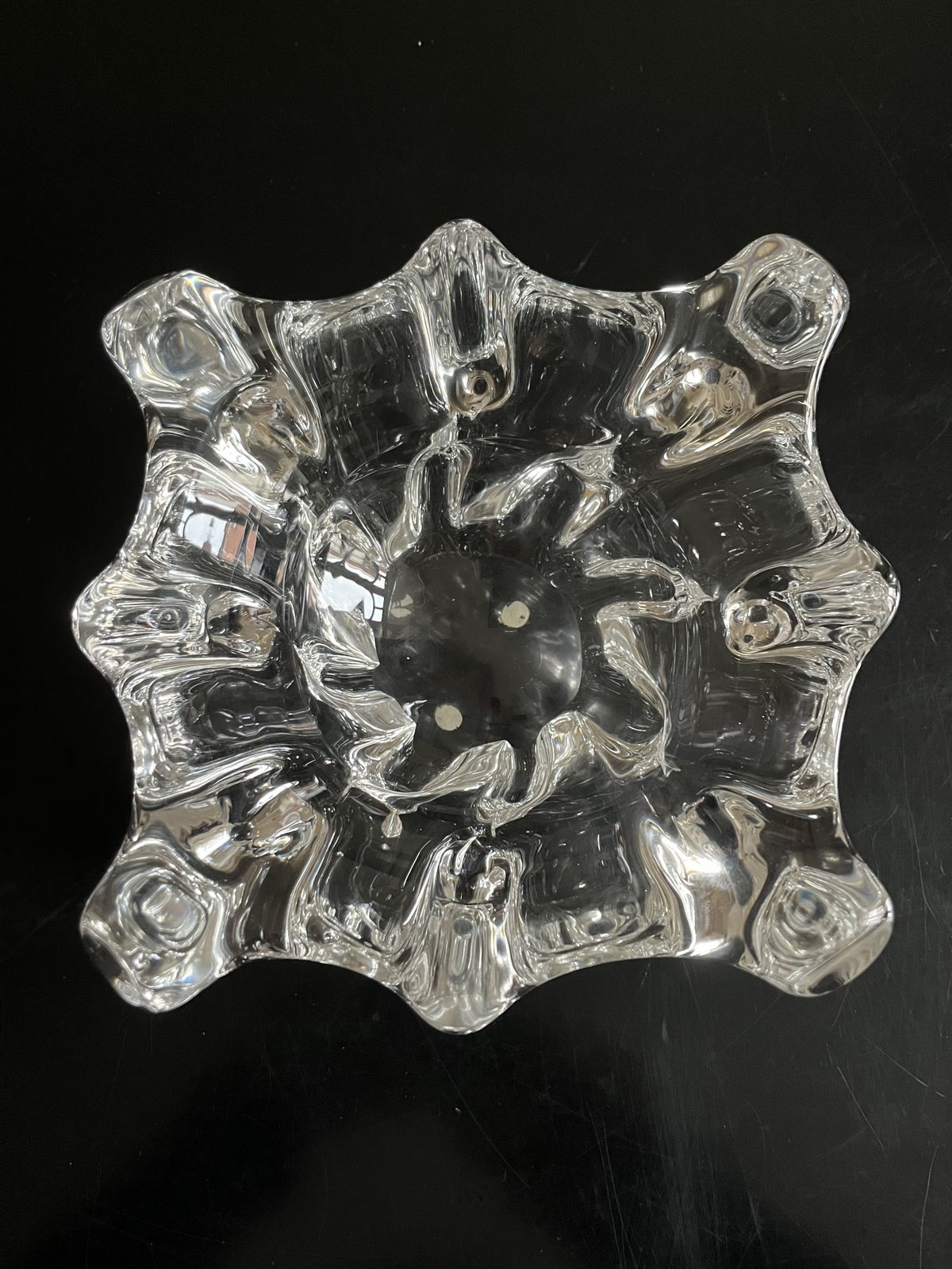 Crystal Ashtray Year 70s, 1970s photo furniture