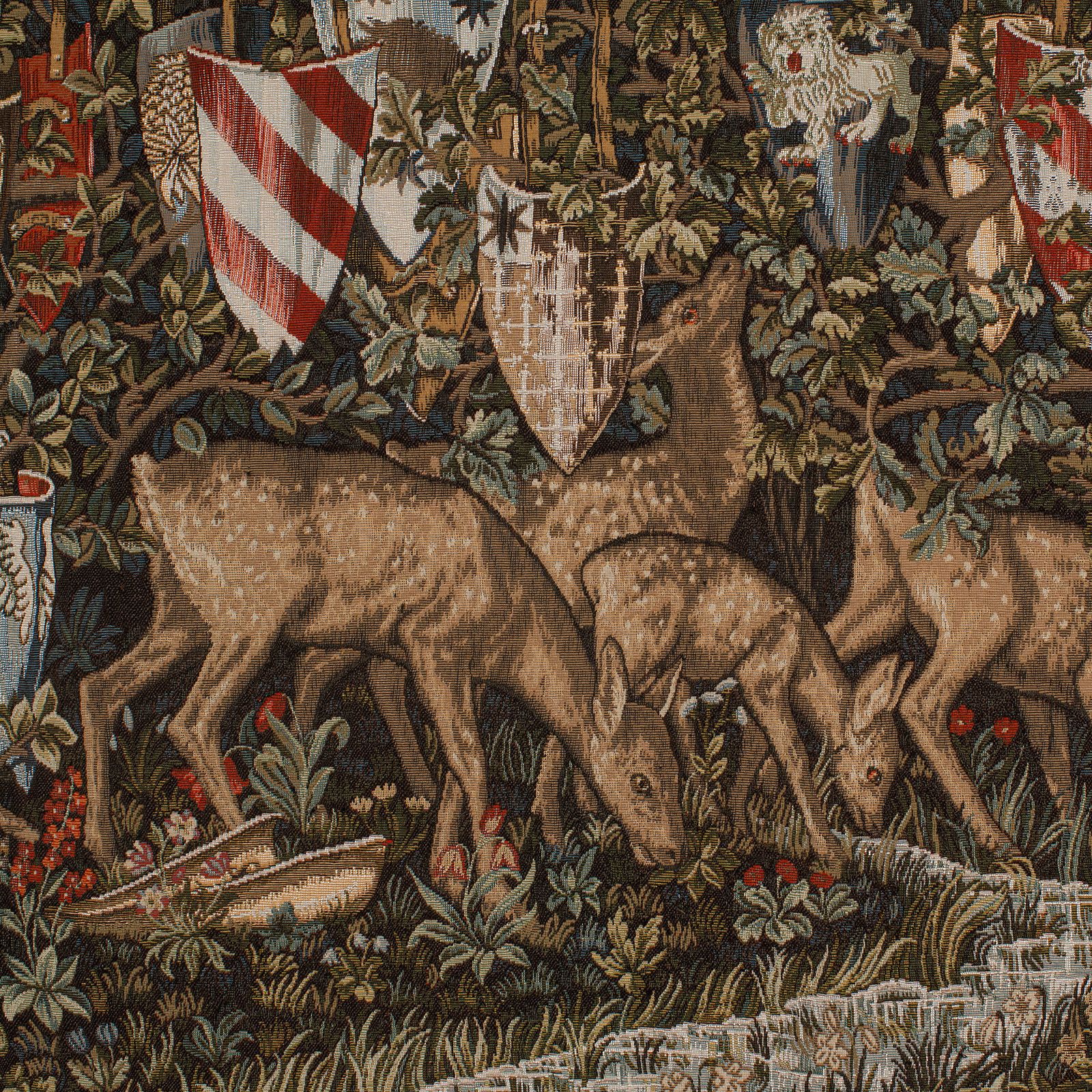 Vintage Verdure Panel, Belgian, Jacquard Woven, Decorative Wall Scene, C.1980 photo Art