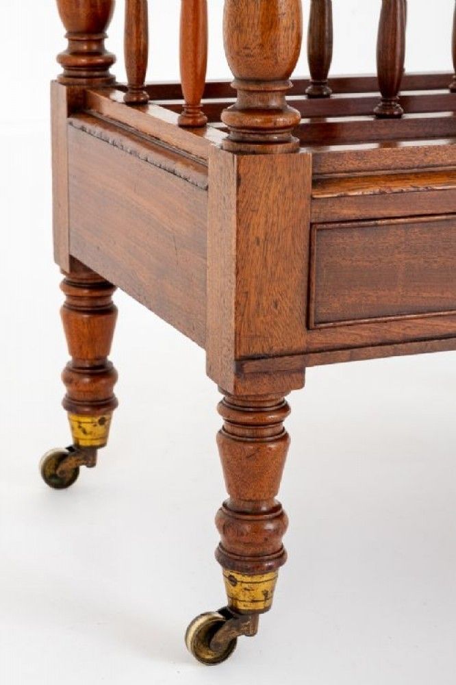 William IV Canterbury Mahogany Magazine Stand 19th Century photo furniture