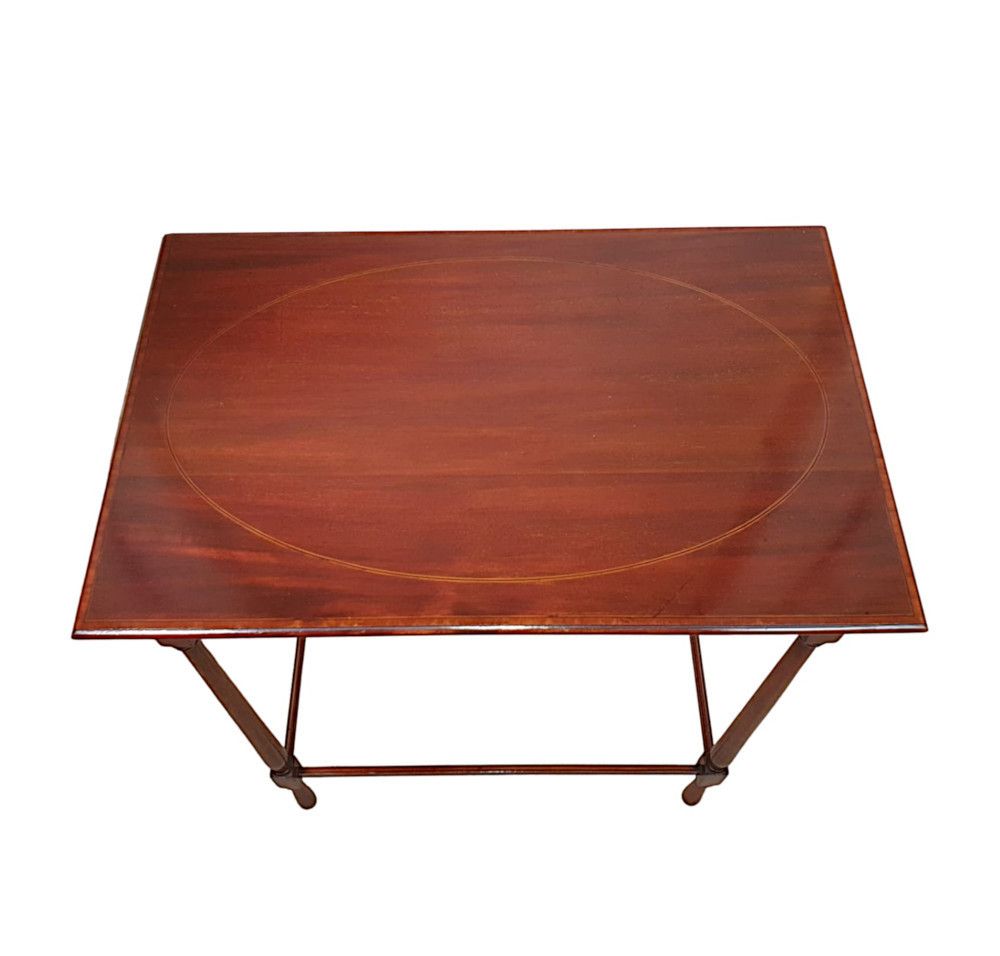 An Elegant Edwardian Inlaid Lamp Or Occasional Table photo 711.8253