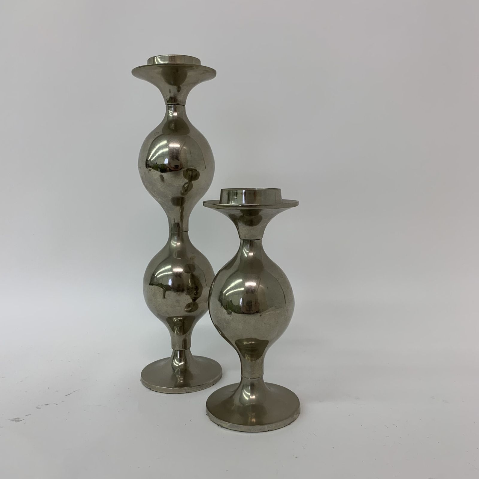 Set Van 2 Modulaire Kandelaars, Jaren 1970 photo for sale