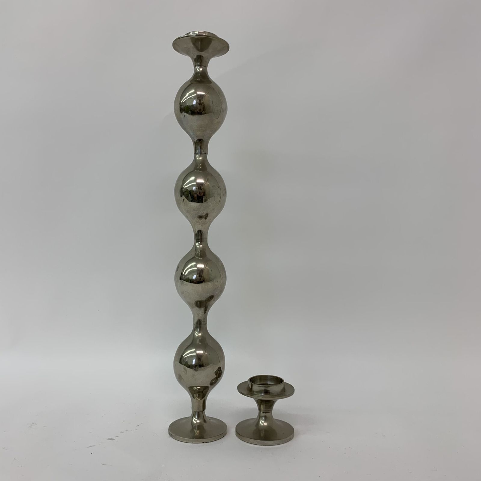 Set Van 2 Modulaire Kandelaars, Jaren 1970 photo Woonaccessoires