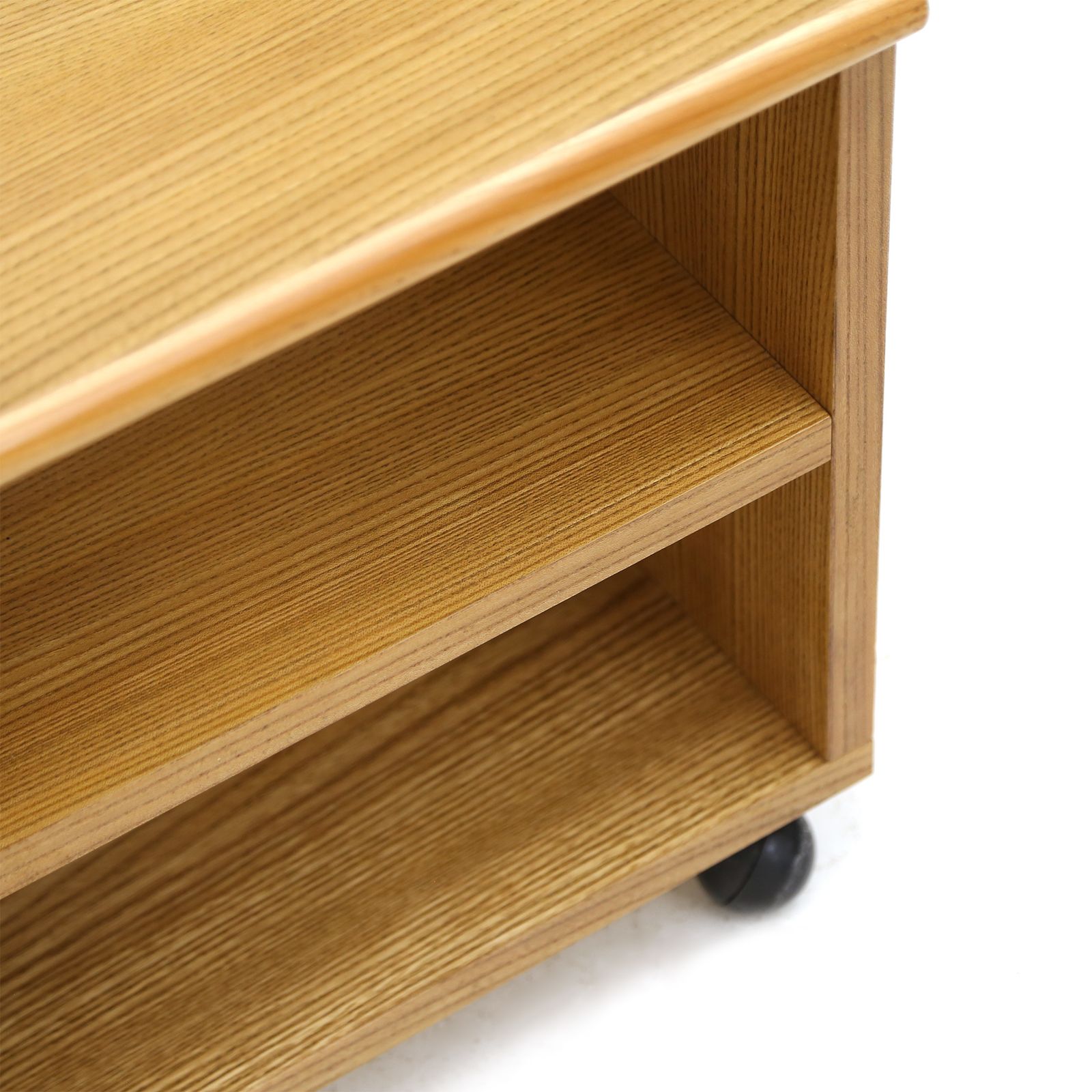 photo for sale Pair Of Wooden Bedside Tables With Wheels, 1970s