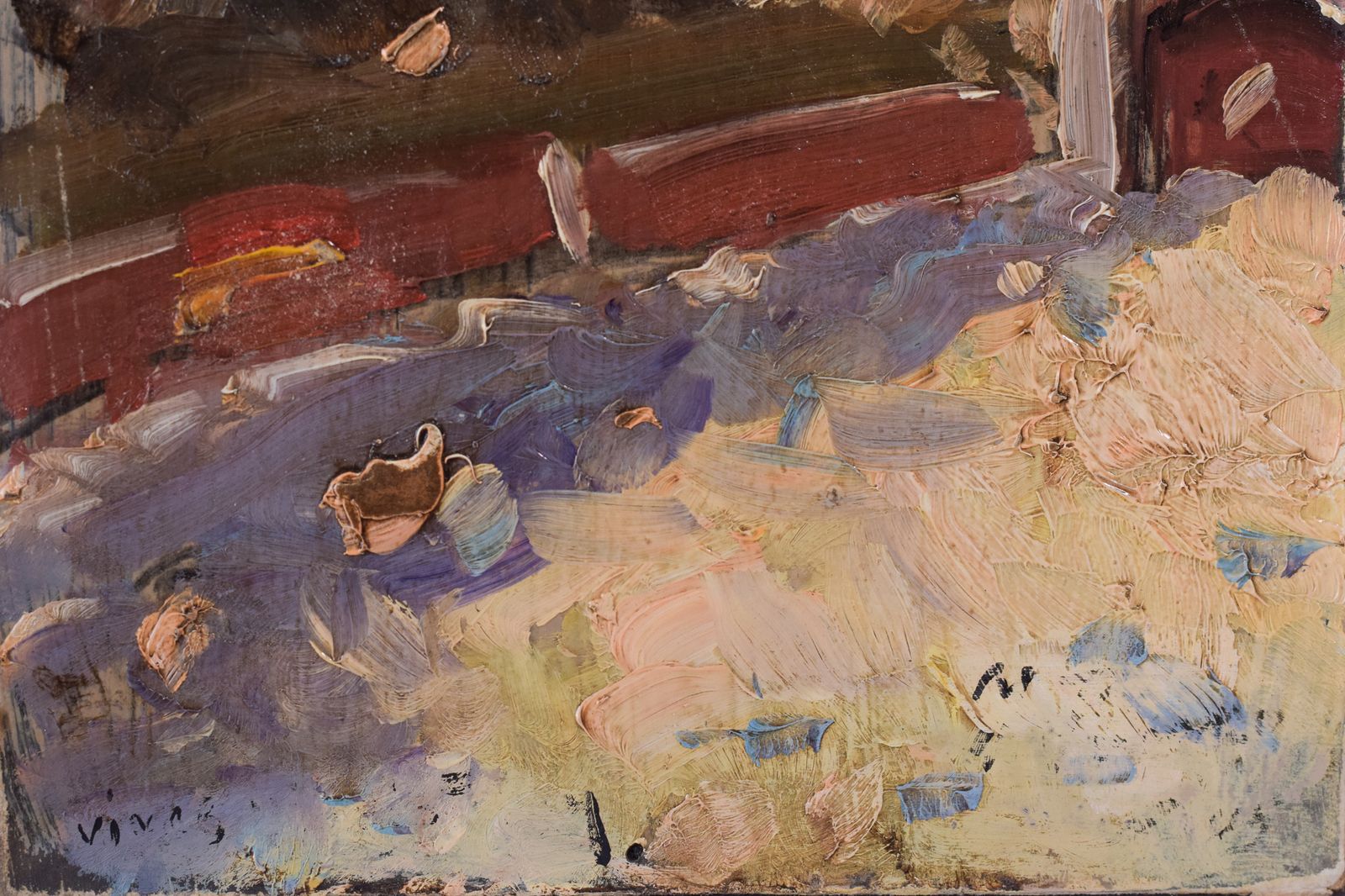 photo for sale Pair Of Impressionist Oil Sketches Of A Bullfight
