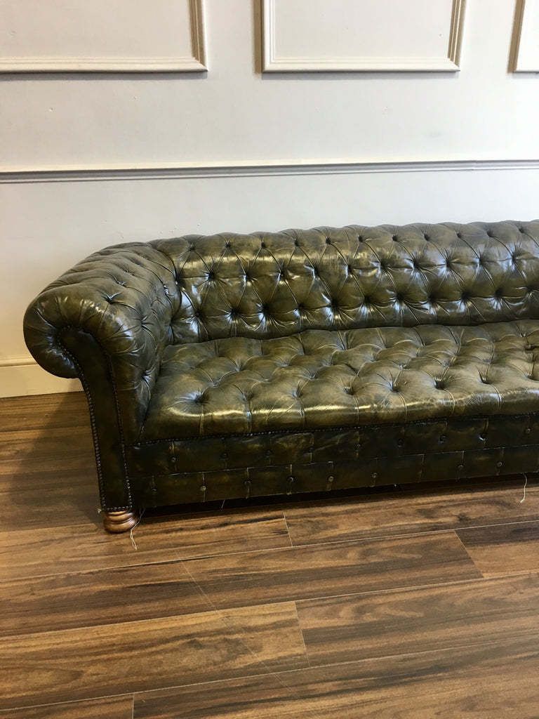 A Very Good Early 20thc Sofa In Original Leather photo for sale