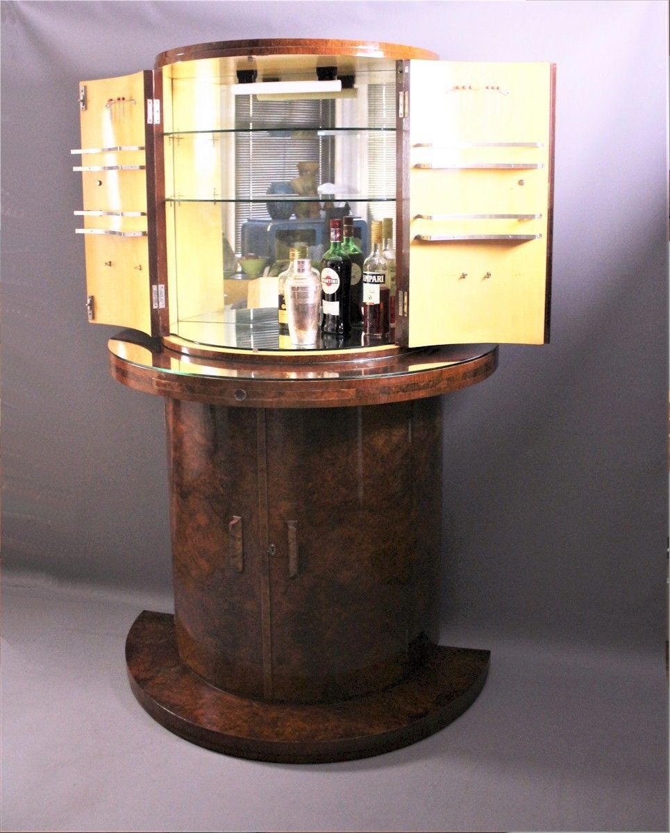 Art Deco Demi Lune Cocktail Cabinet photo furniture
