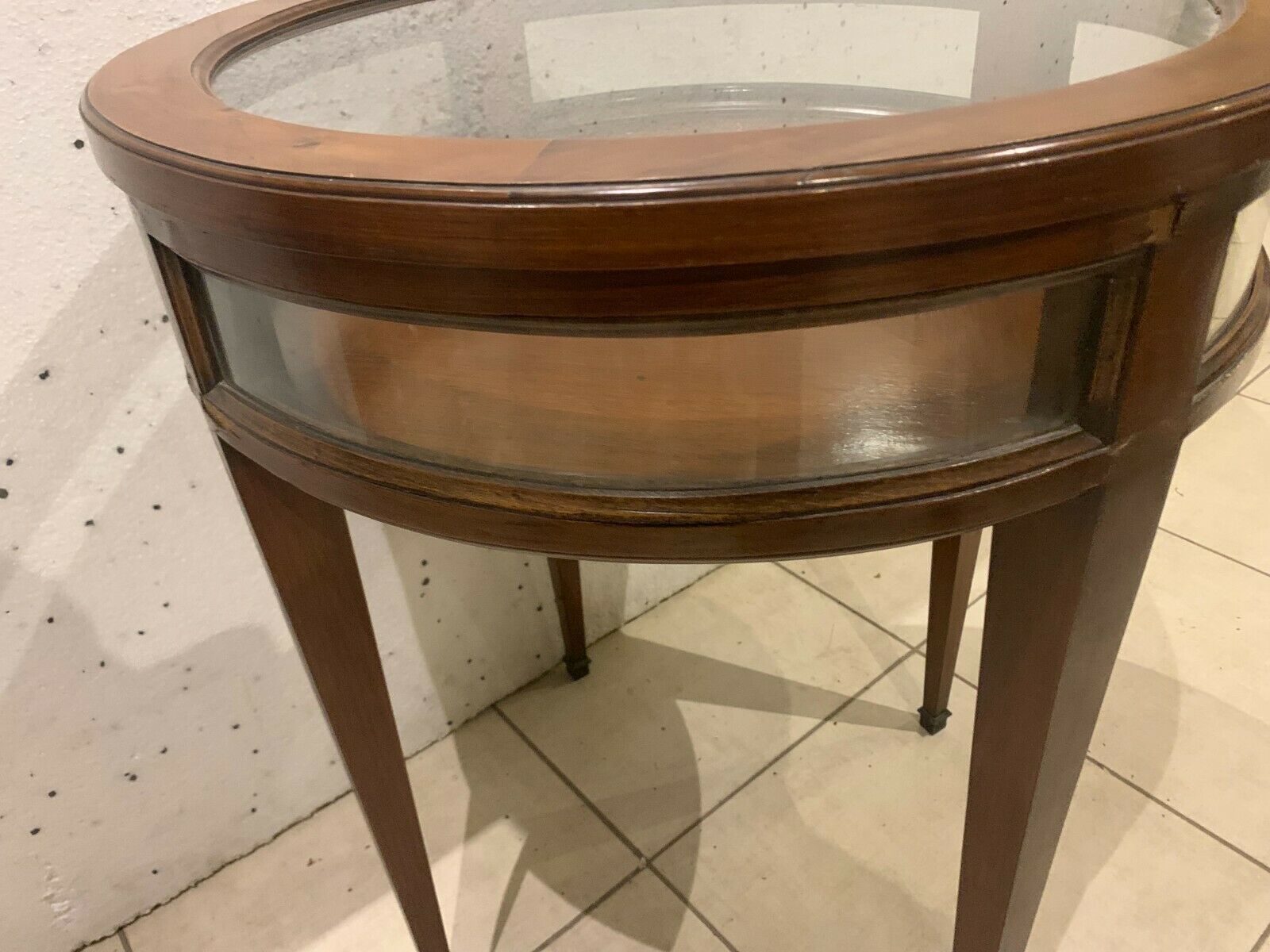 Louis XVI Style Showcase Pedestal Table With Removable Tray XX Century photo Furniture