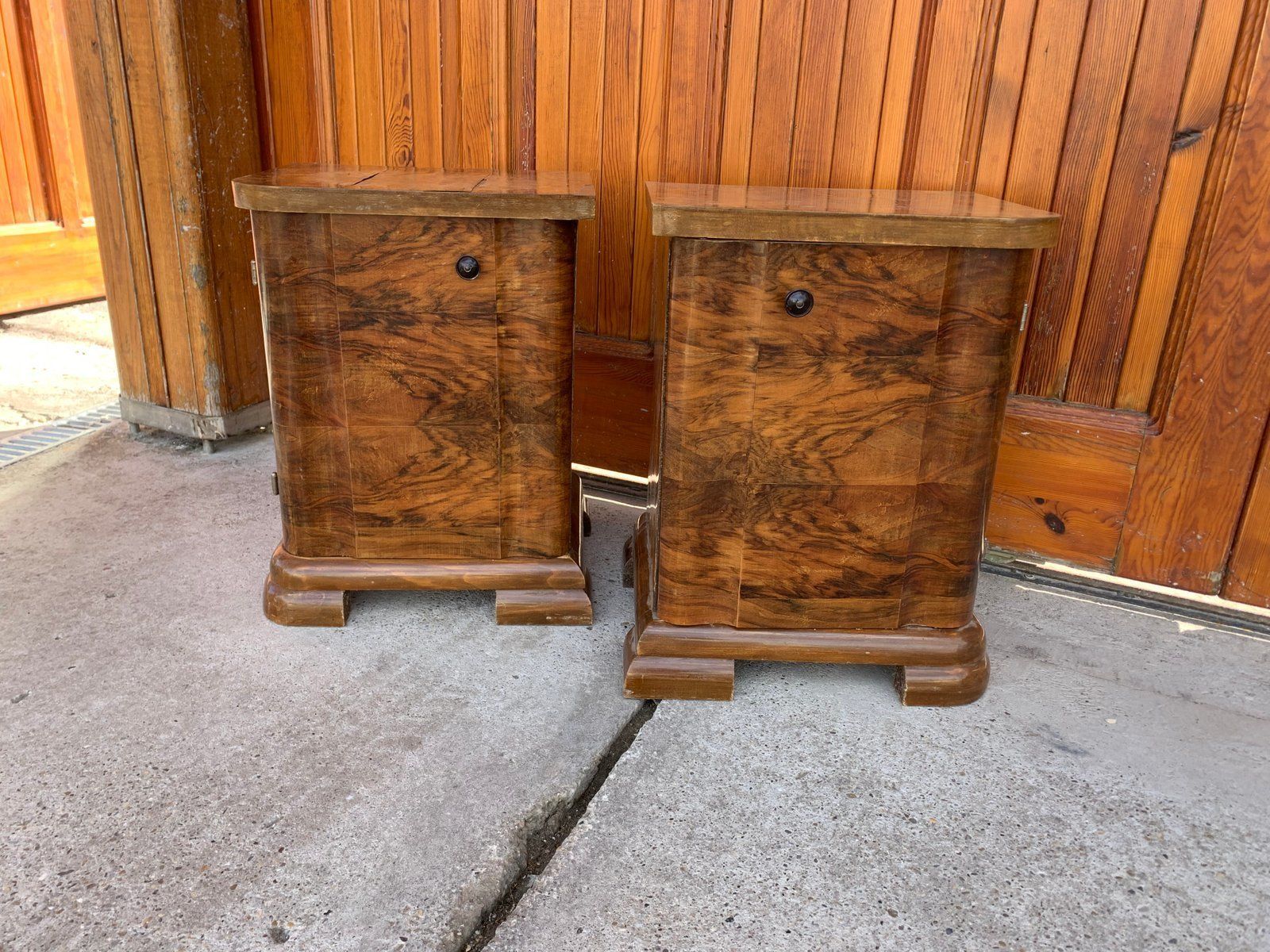Art Deco Hungarian Nightstands 1930s Set Of 2