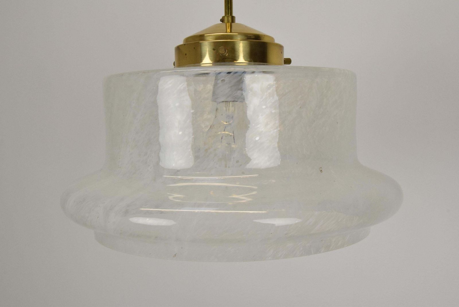 Mid Century Glass Pendant By Kamenicky Senov 1960's. photo vintage