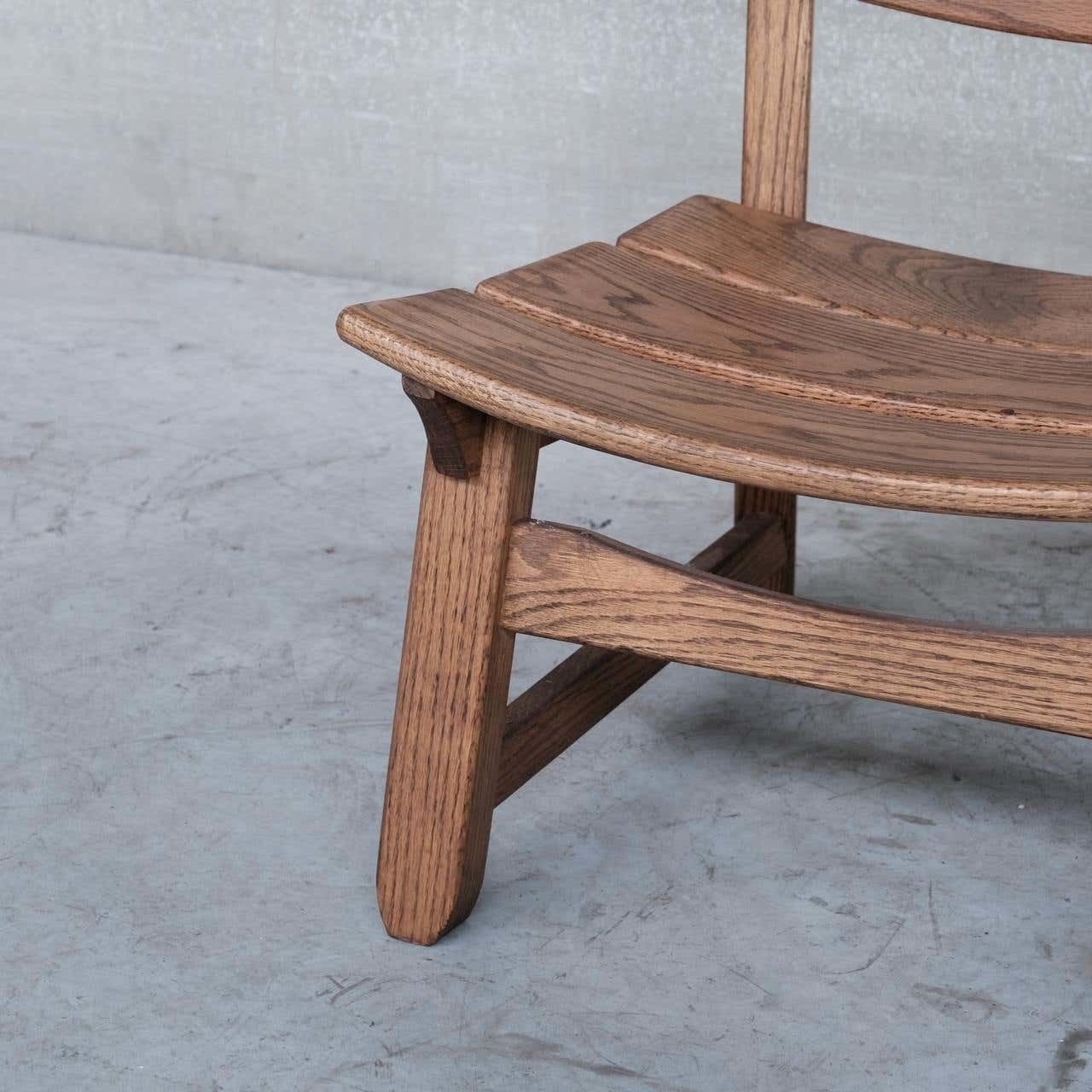 photo furniture Brutalist Mid Century Low Wooden Lounge Chairs '7'