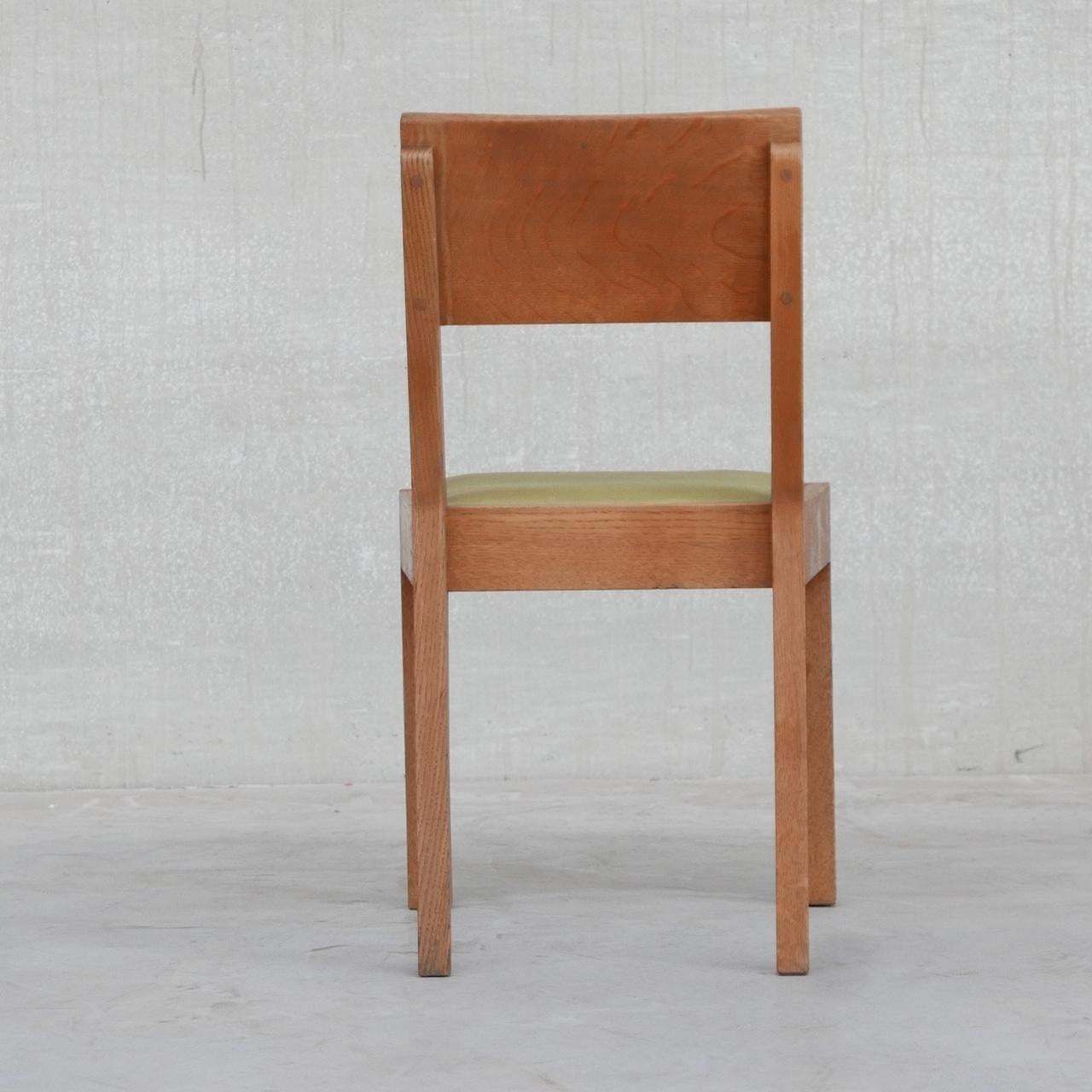 photo buy Set Of Six Charles Dudouyt Art Deco Dining Chairs 6