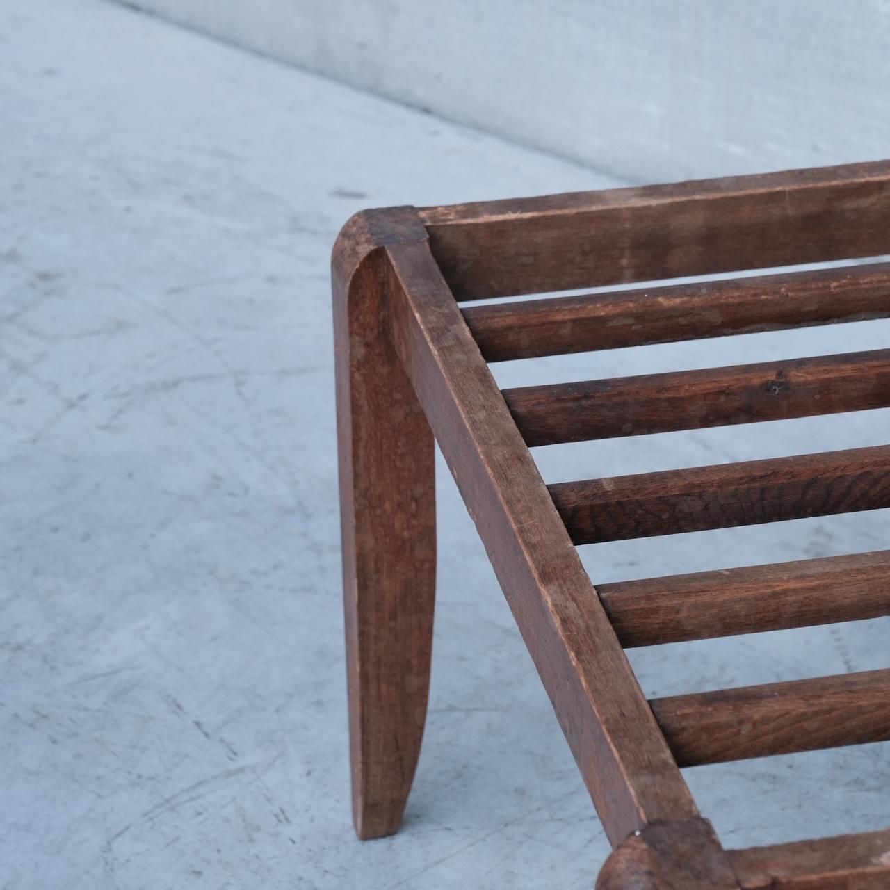 French Mid Century Wooden Luggage Racks, '10' photo buy