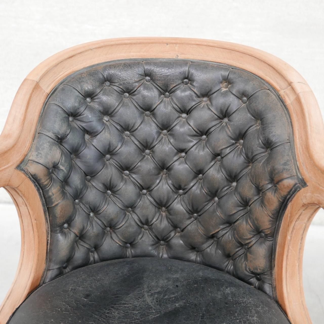 Pair Of Antique Captain's Swivel Office Chairs 2 photo vintage
