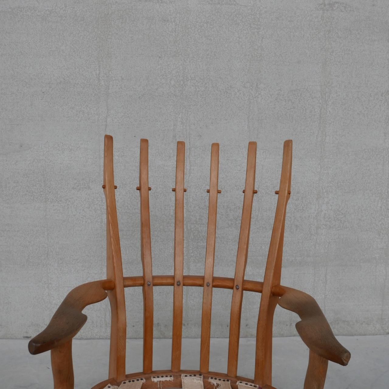 Guillerme Et Chambron Oak Mid Century Repos Armchair photo furniture