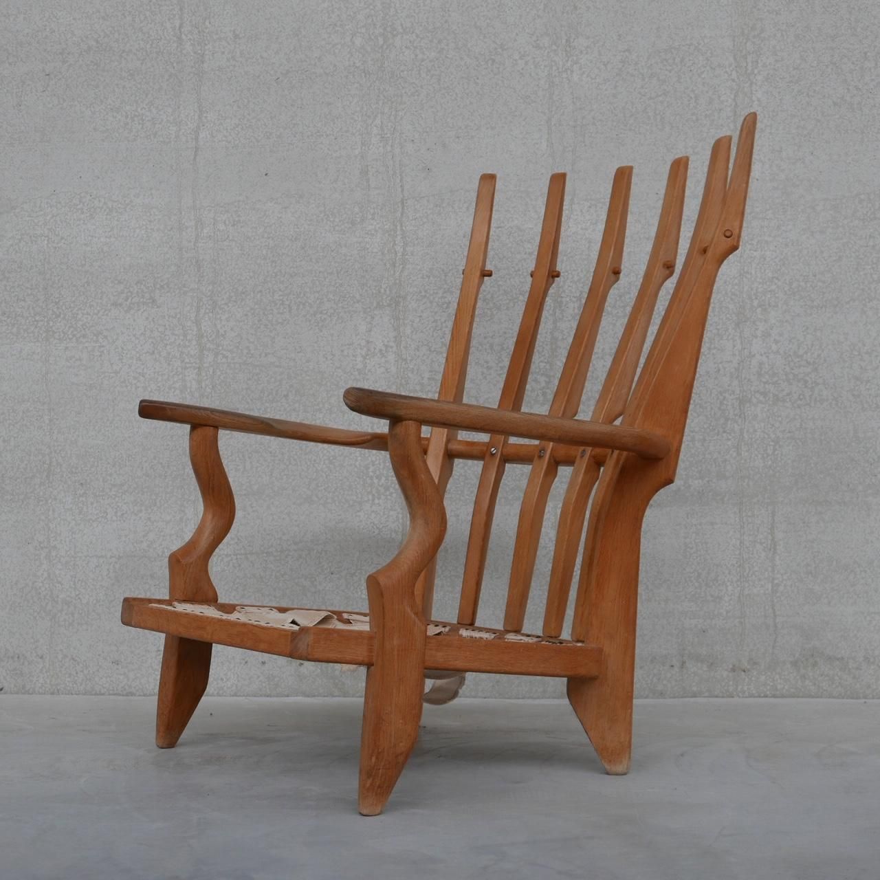 Guillerme Et Chambron Oak Mid Century Repos Armchair photo buy