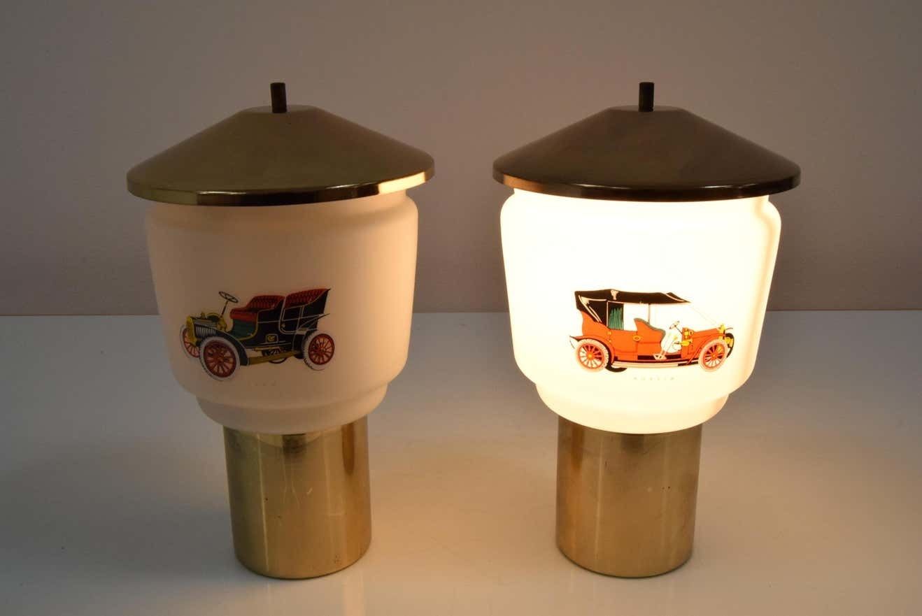 photo for sale Mid Century Set Of Two Table Lamps,By Kamenicky Senov,1970's.
