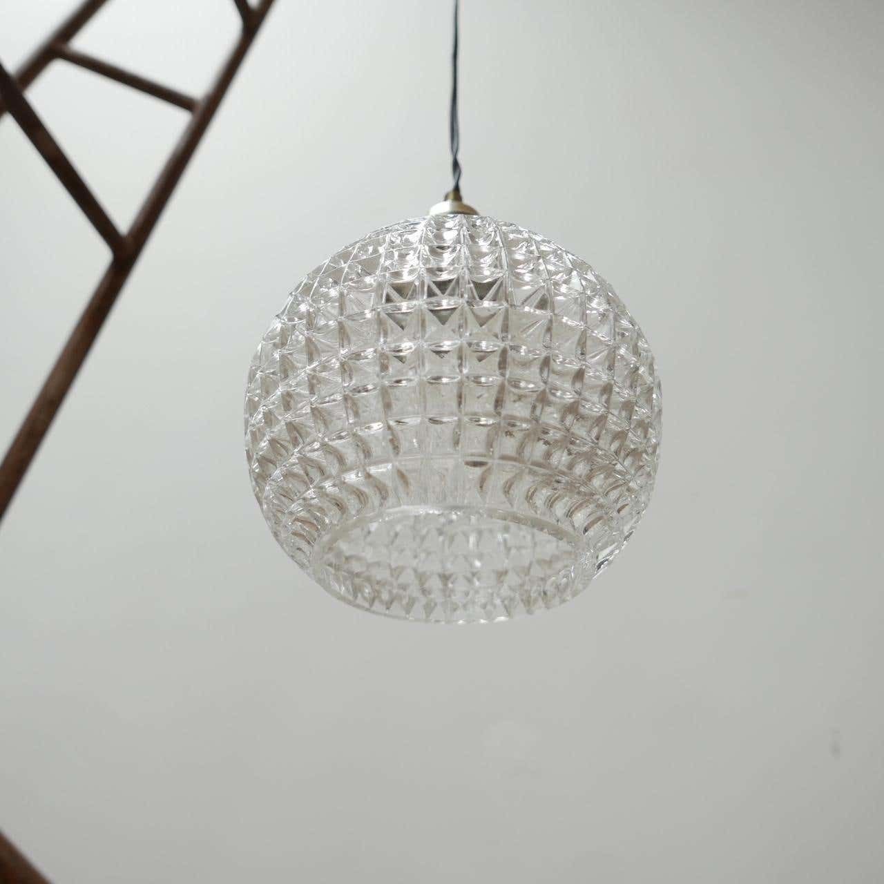 Late 20th Dutch Glass Ball Pendant Light (15 Left) photo buy