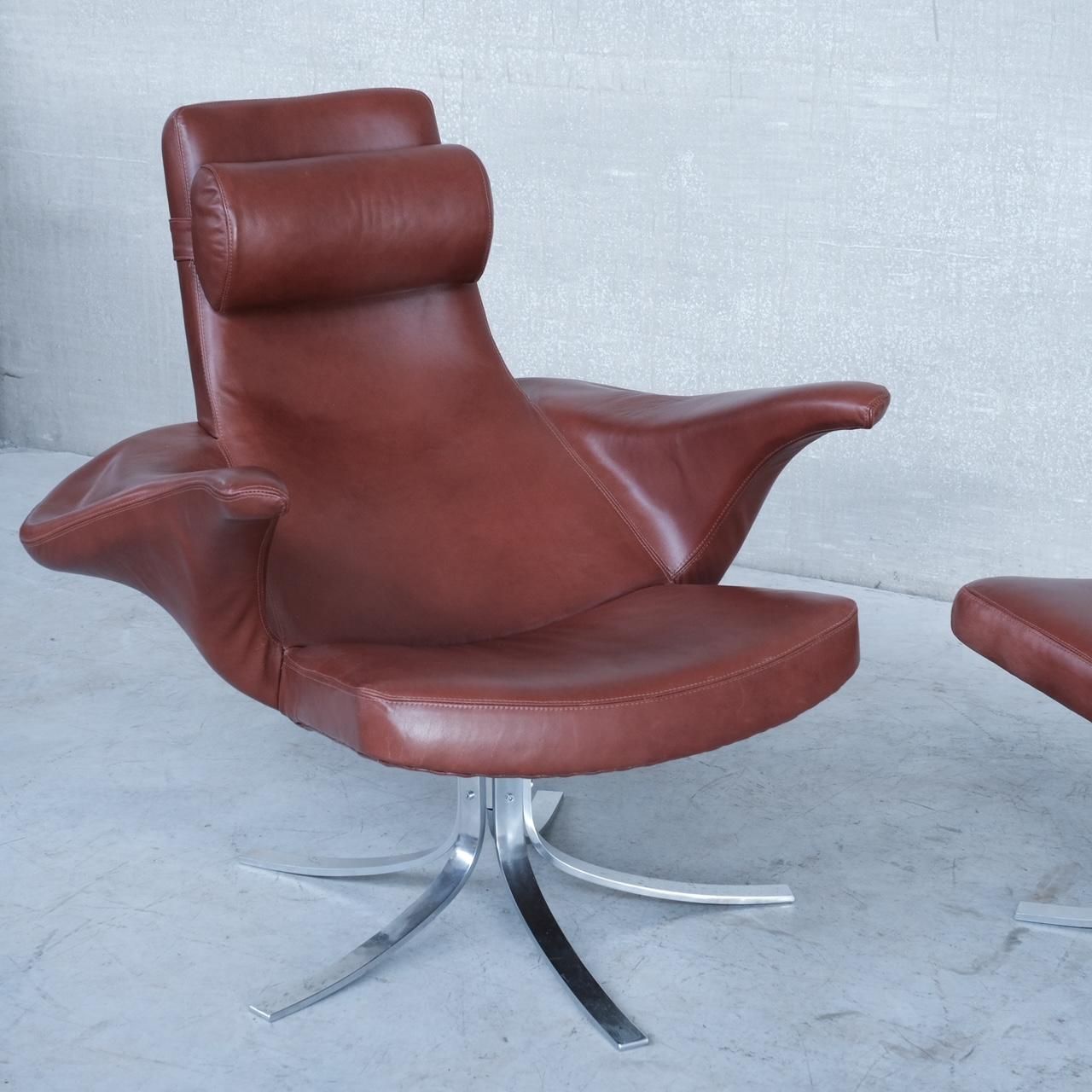 Danish Leather Mid Century Armchair By Gösta Berg By Fritz Hansen photo Furniture