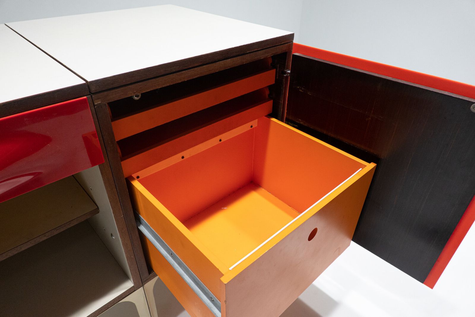 Furniture Mid Century Modern Desk With Sliding Top By Raymond Loewy photo