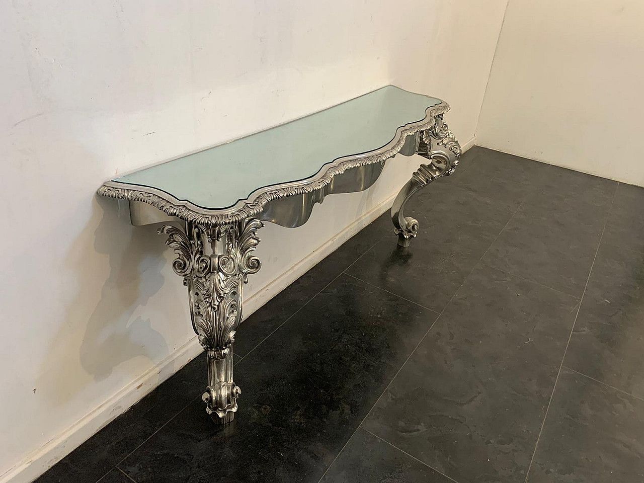 photo for sale Eclectic Metal Console Table Designed By Piero Figura For Atena, 80s