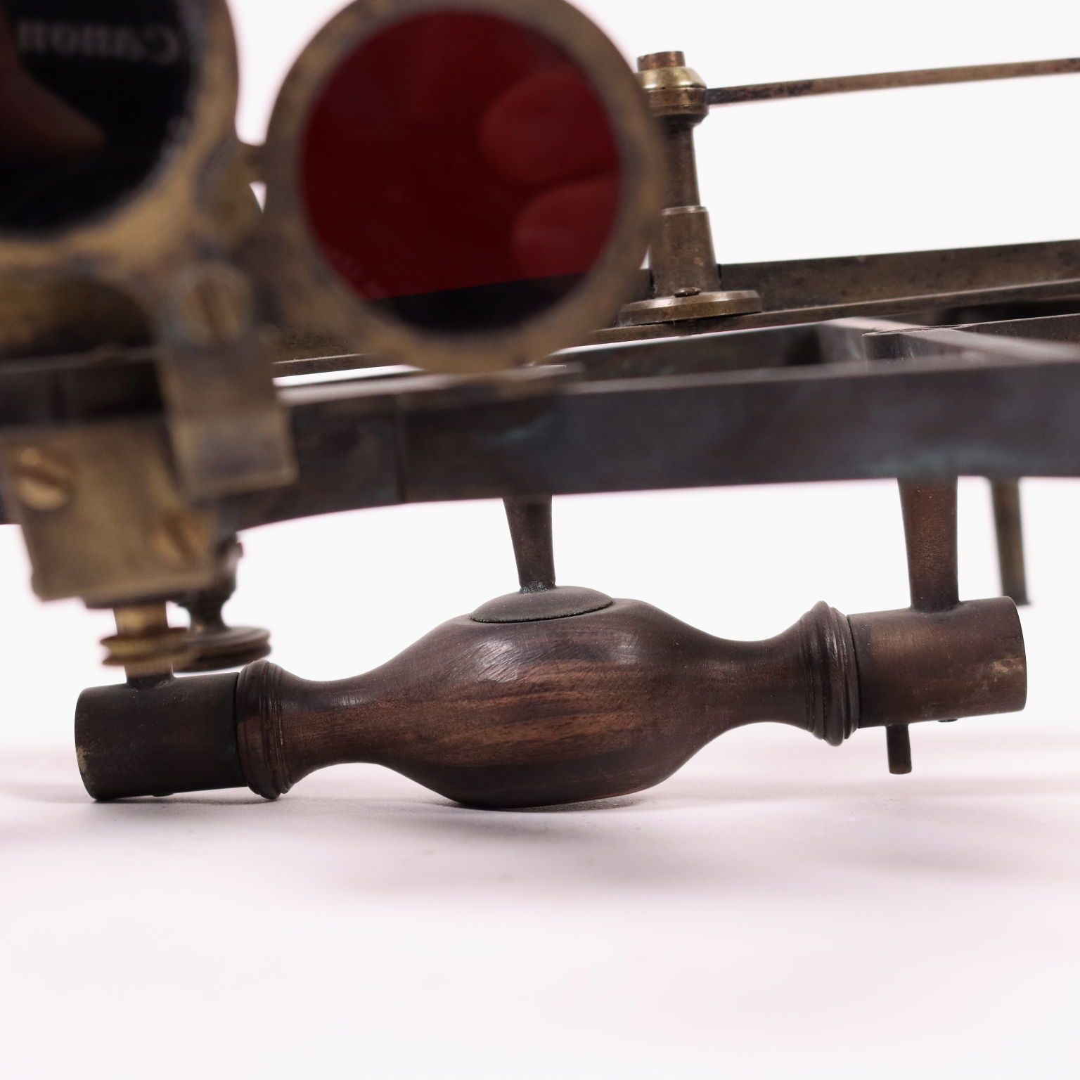 2016.5 Brass And Mahogany Sextant England 19th Century photo