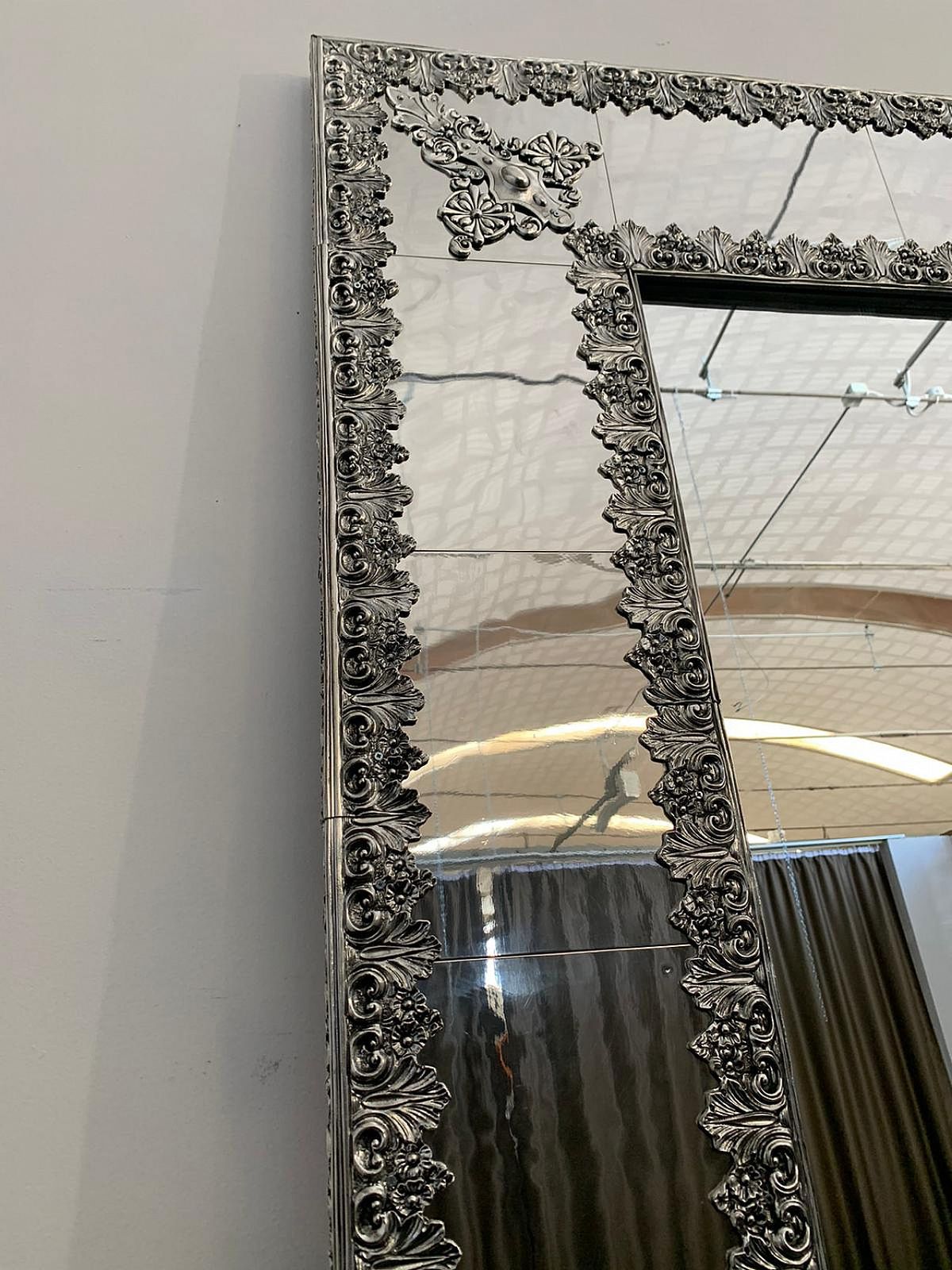 photo buy Large Metal Mirror By Piero Figure For Athena, 1980s