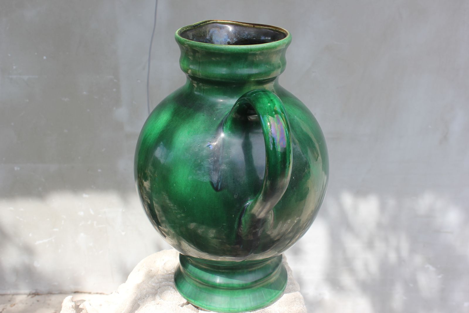 Large Ceramic Green Vase Holiday Gift Rustic Style Handmade Pottery Farmhouse Decor Anniversary Gift Flower photo Home Decor