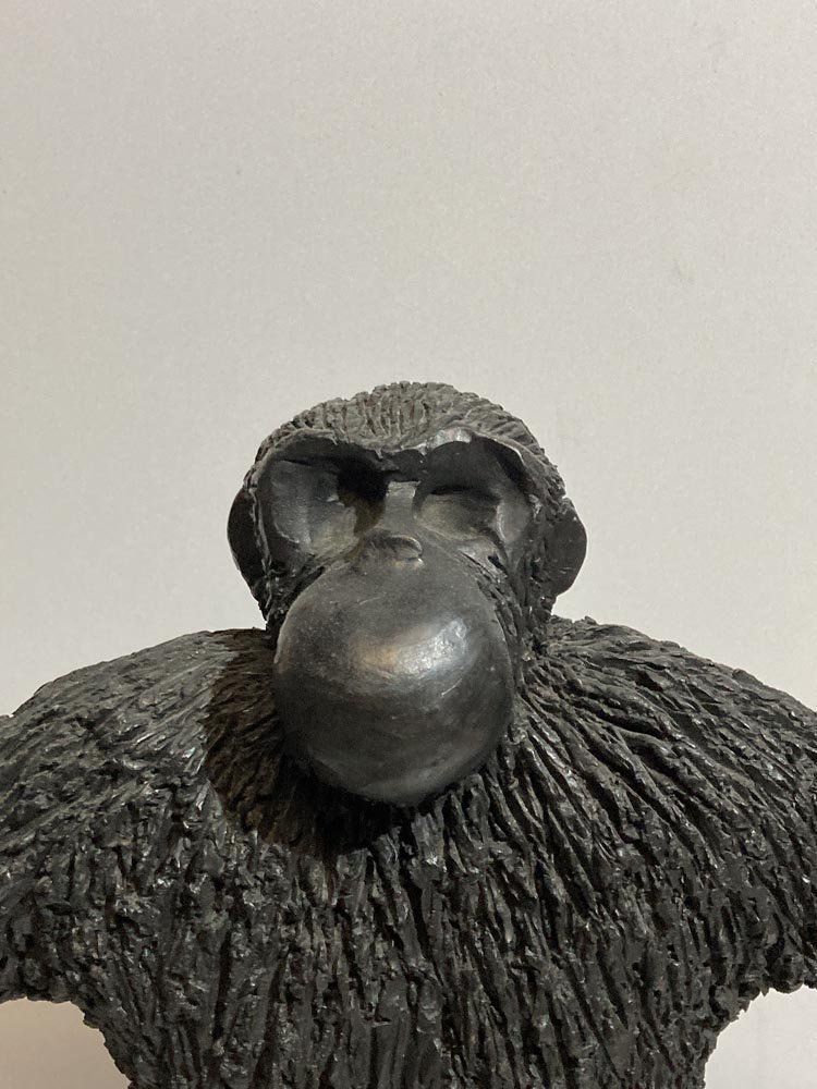 photo furniture Bronze Apes, Monkeys France, 1970s, Solid Brass, Set Of 3