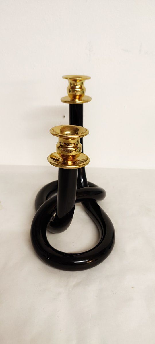 American Candle Holder By Dorothy Thorpe For Black Tender, 1960s photo for sale