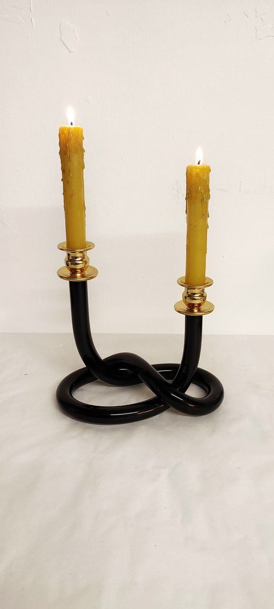 American Candle Holder By Dorothy Thorpe For Black Tender, 1960s