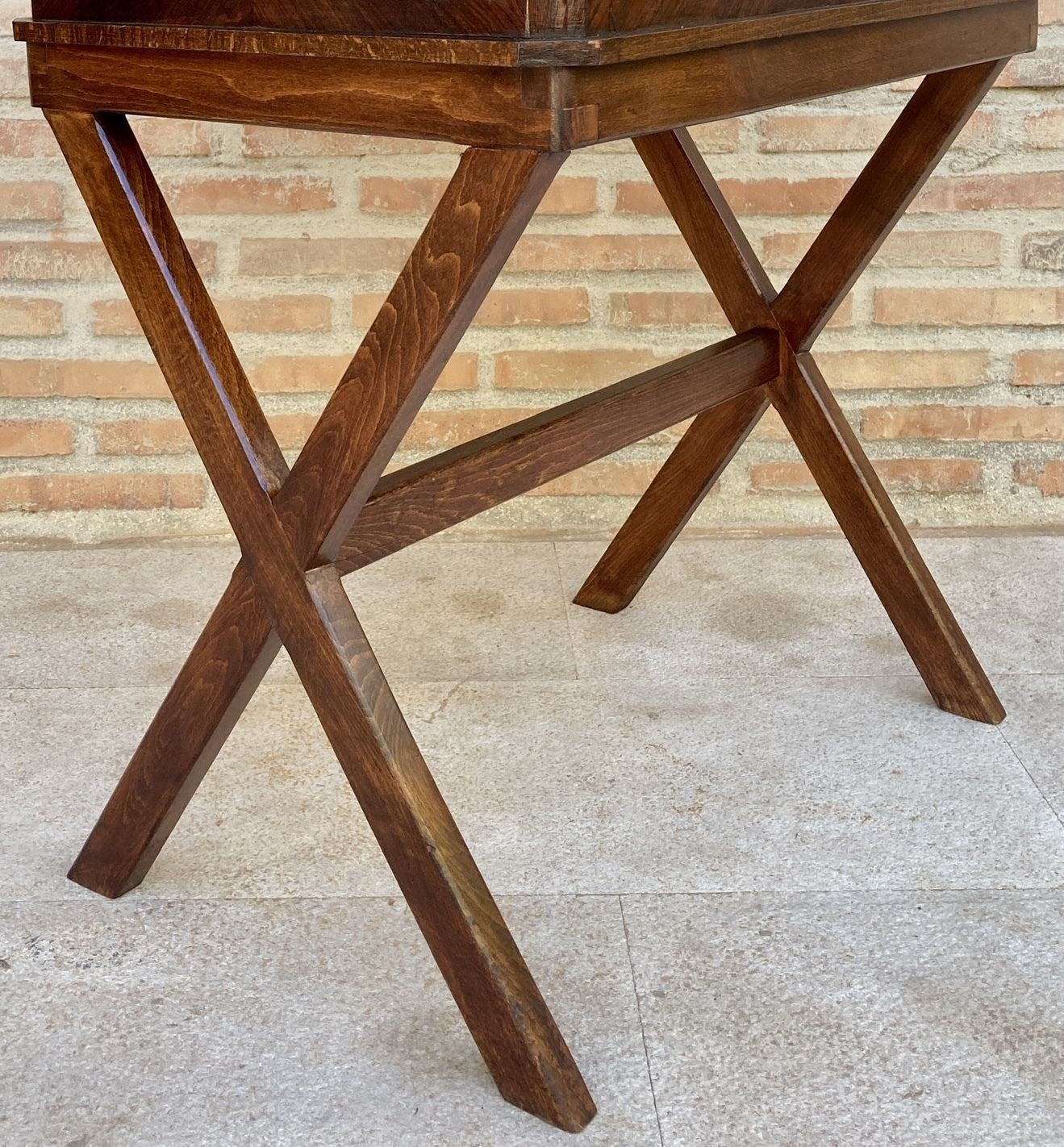 photo furniture Early 20th Century Walnut & Leather Secretary Desk