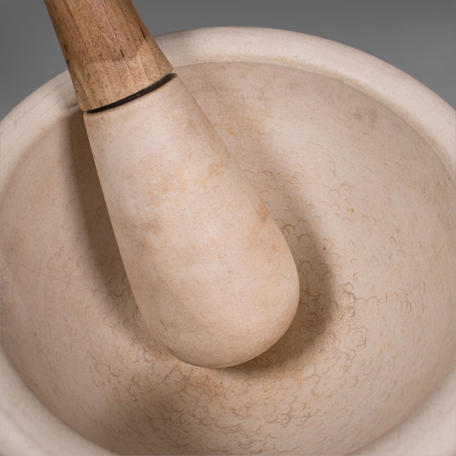 photo furniture Antique Mortar And Pestle, English, Ceramic, Apothecary, Cookery Tool