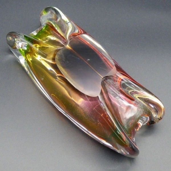 Glass Ashtray By Josef Rozinek For Novy Bor Borocrystal. Bohemia 1950   1960 photo Home Decor