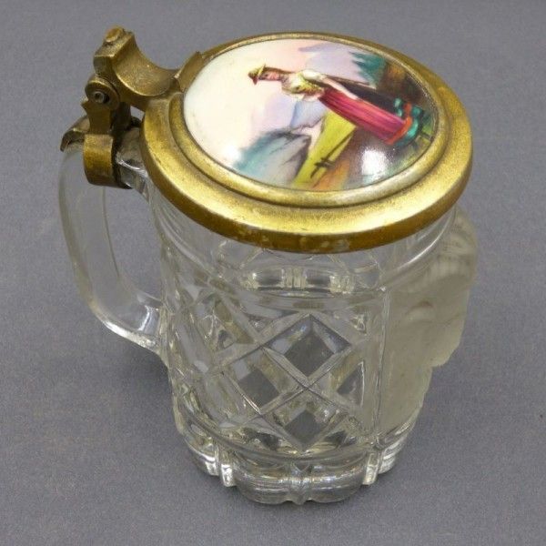 Glass Beer Mug Of The Cristalleries De St. Louis. France 1900   1920 photo 376.0