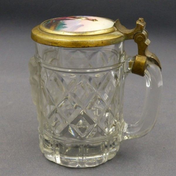 photo furniture Glass Beer Mug Of The Cristalleries De St. Louis. France 1900   1920