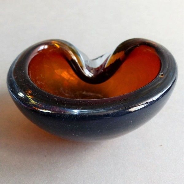 Murano Glass Ashtray Italy 1950   1959
