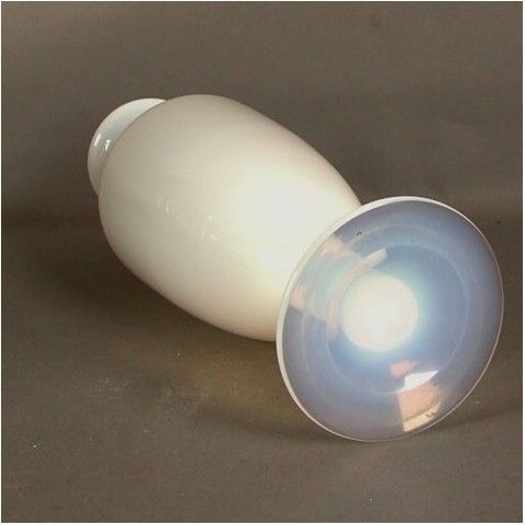 Glass Vase. Opal Glass. Vannes. France. 1940   1950 photo for sale