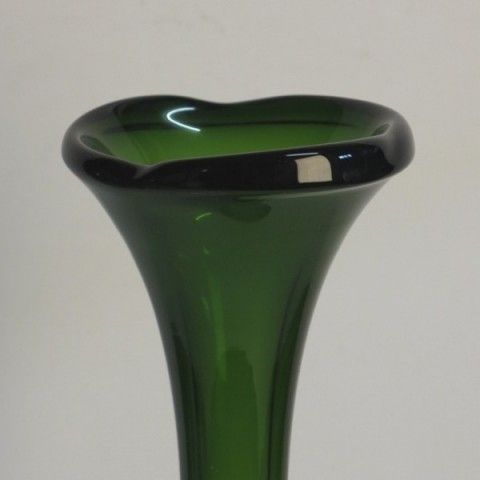 Aseda Green Art Glass Vase From Bo Borgstrom. Sweden 1960 photo 191.0