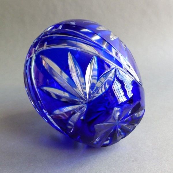 Blue Lead Crystal Vase By Tritschler Winterhalter. 1960   1970 photo for sale