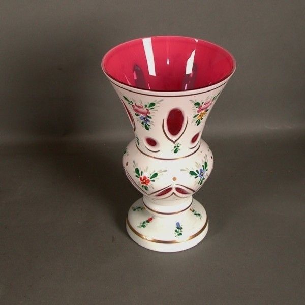 Crystalex Glass Vase Czechoslovakia. 1950   1960 photo Home Decor