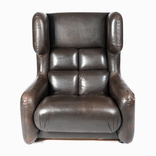 Leather Armchair From Hotel Praha, Designed By Zbyněk Hřivnáč photo vinterior