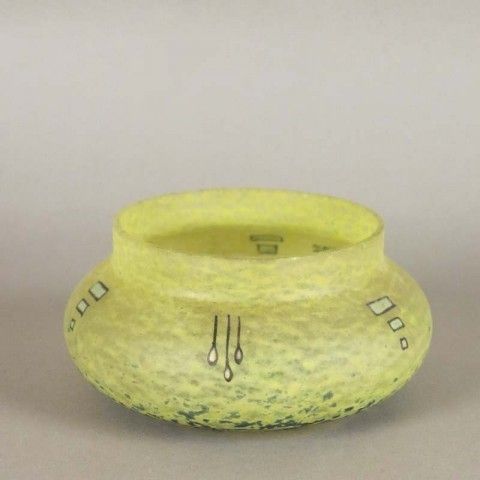 Art Nouveau Glass Bowl By Delatte Nancy. 1900   1920 photo 392.0