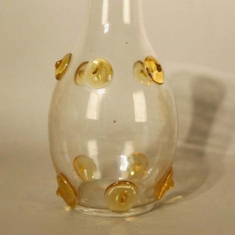 Art Nouveau Glass Vase With Pimples. 1900   1920 photo for sale
