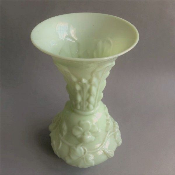 Large Light Green Art Nouveau Glass Vase. France 1900   1920 photo Home Decor