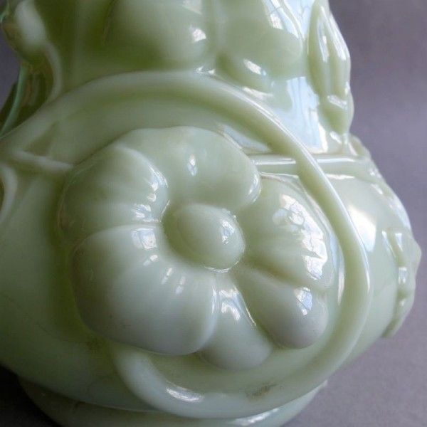 Large Light Green Art Nouveau Glass Vase. France 1900   1920 photo buy