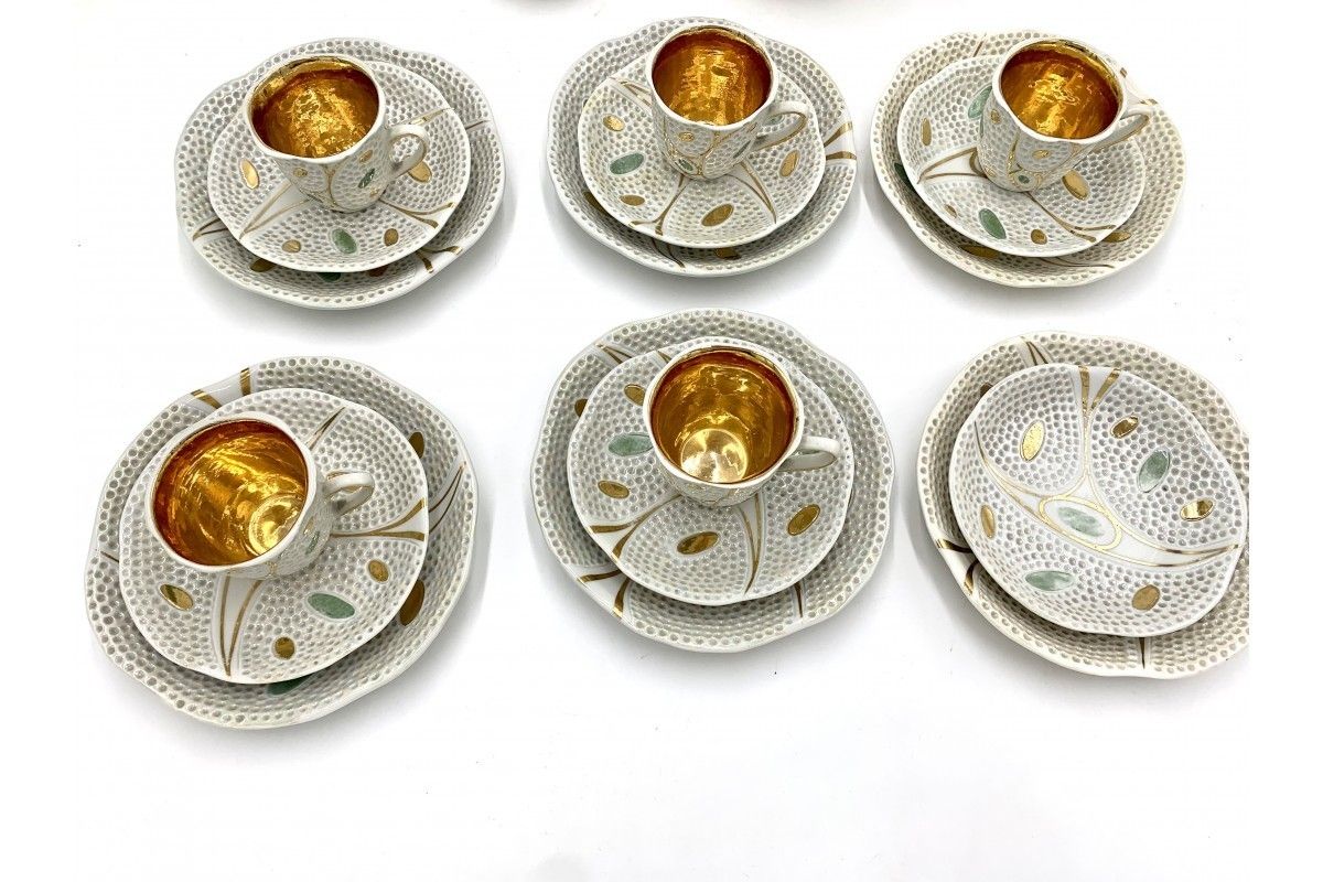 Coffee Service For 6 People, Model "Domino" Ada Chmiel, Steatyt Katowice, 1960s photo Home Decor